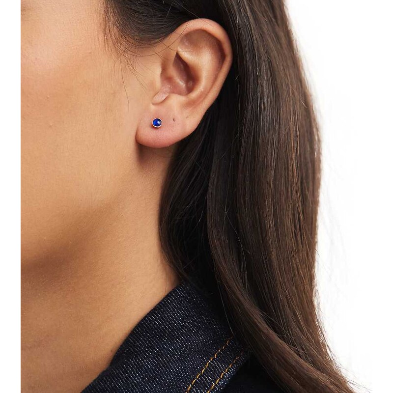 Kingsley Ryan 3mm round lapiz stud earrings in sterling silver 104372841