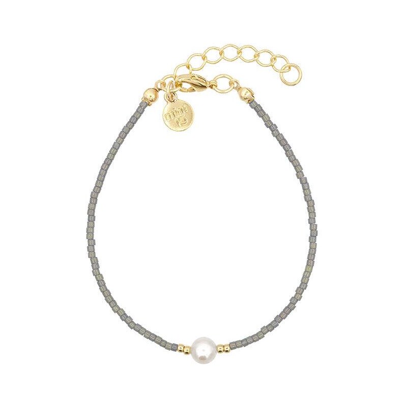 Mint15 Miyuki náramek Simply Delicate Pearl Army Green Gold 104117460