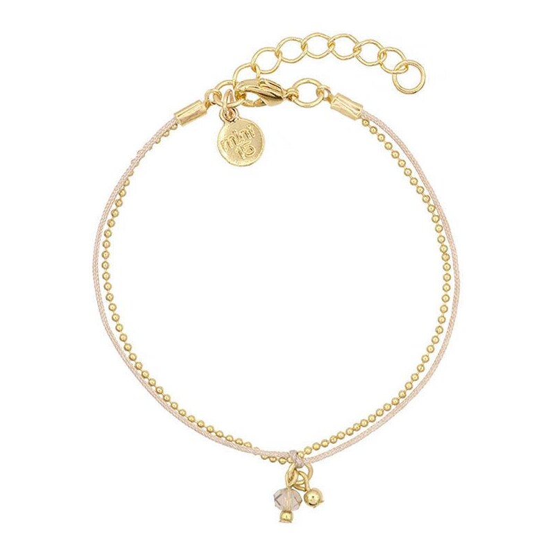 Mint15 Šňůrkový náramek Little Charms Champagne Gold 104117456