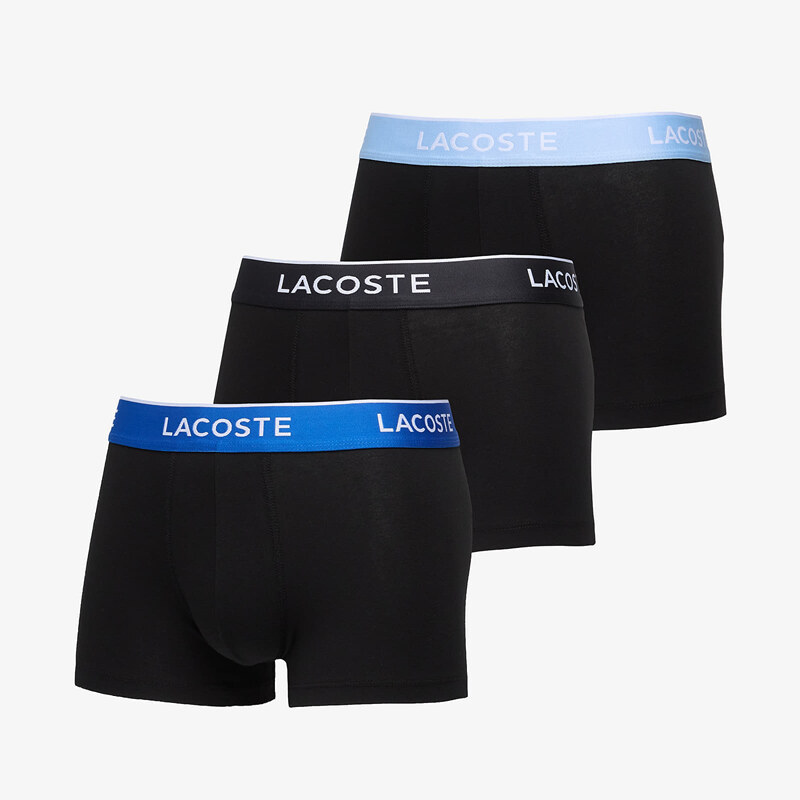 Boxerky LACOSTE Cotton Stretch Trunk 3-Pack Black/ Marina/ Overview/ 104140649