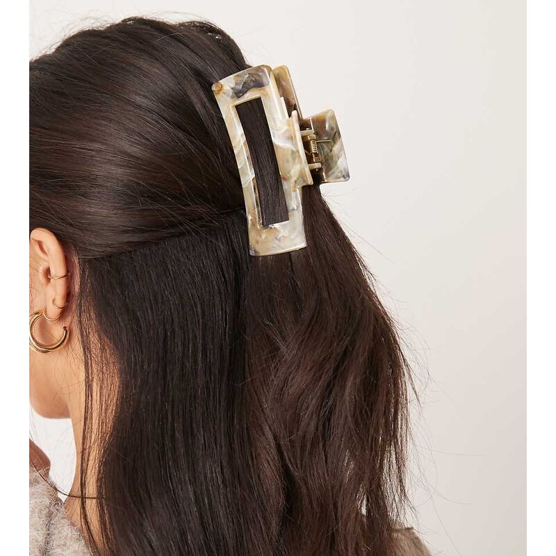 DesignB London hair claw in marble brown 104372866