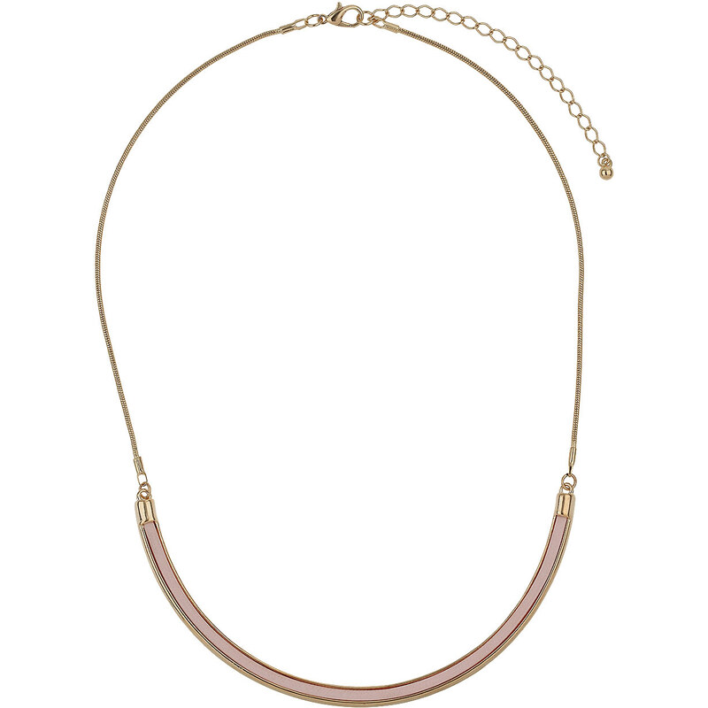 Topshop Pink Curved Bar Necklace