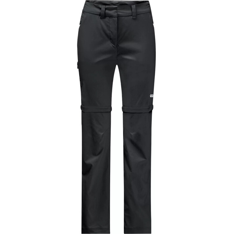 Černé dámské turistické kalhoty Jack Wolfskin Overland Zip Away Pants 109448124