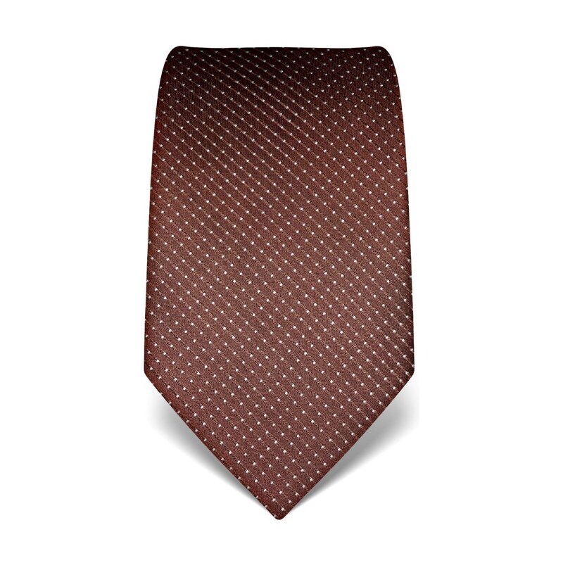 Vincenzo Boretti Luxusní hnědá kravata s prošitím V. Boretti 21939
