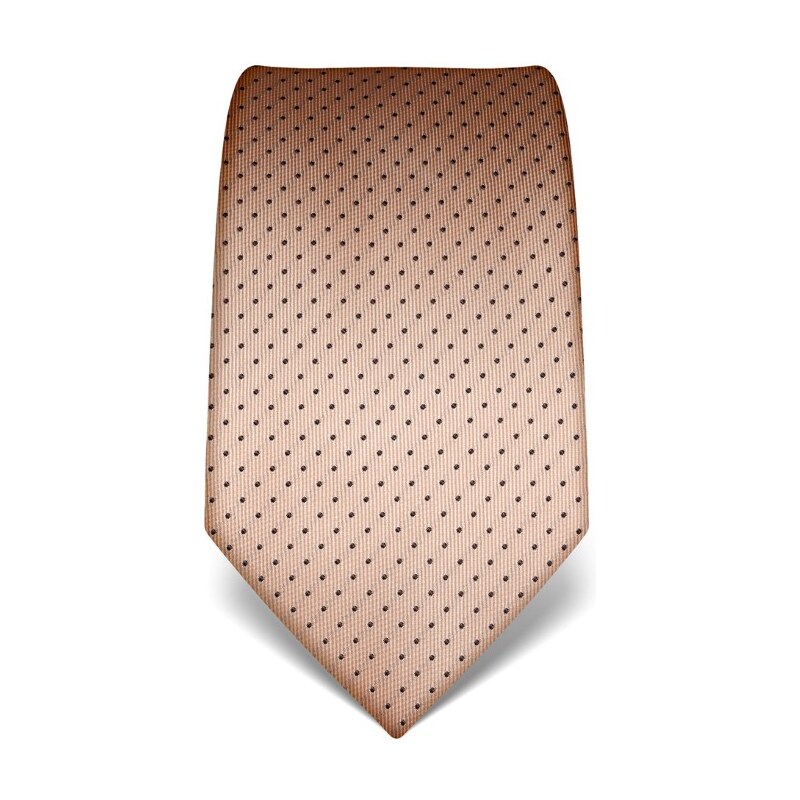 Luxusní ecru kravata tečky Vincenzo Boretti 21919