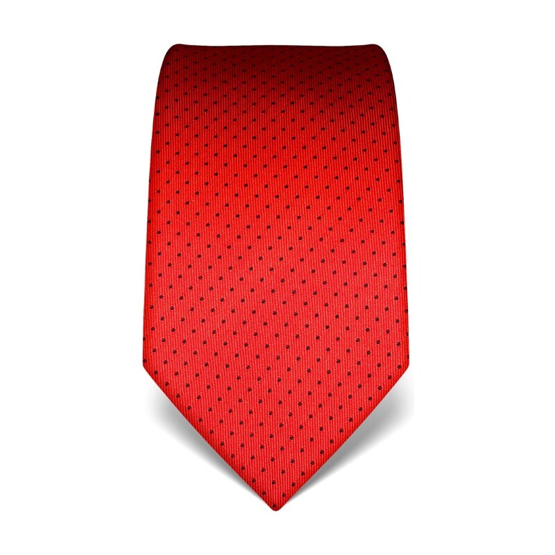 Luxusní červená kravata tečky Vincenzo Boretti 21919