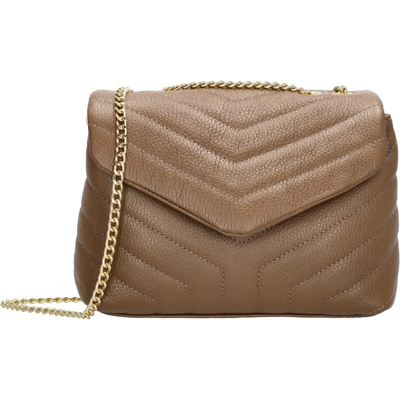 Charm London Hnědá luxusní kožená crossbody kabelka Eminence