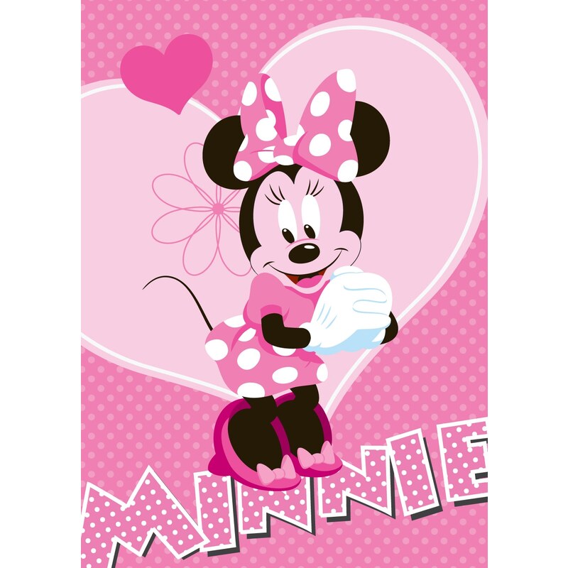 VOPI Dětský koberec Minnie Flower růžový 95/133