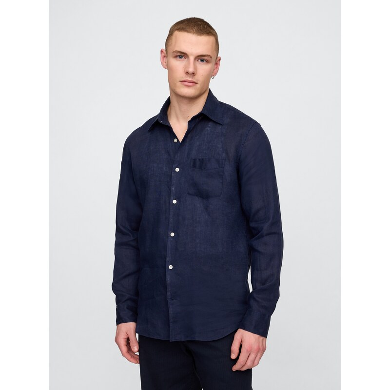 GAP Lněná košile Classic Shirt - Pánské
