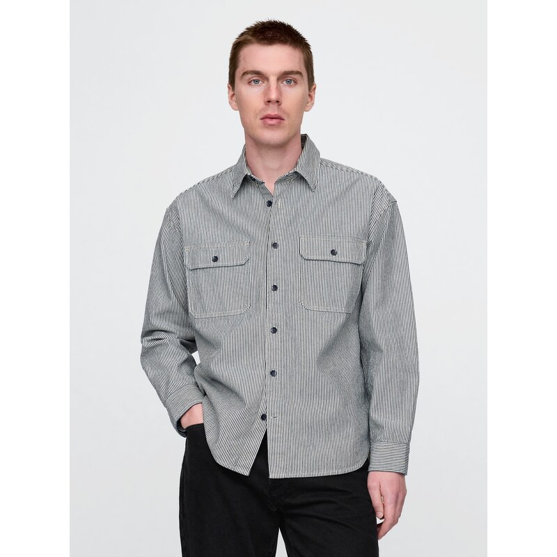 GAP Džínová oversize košile - Pánské