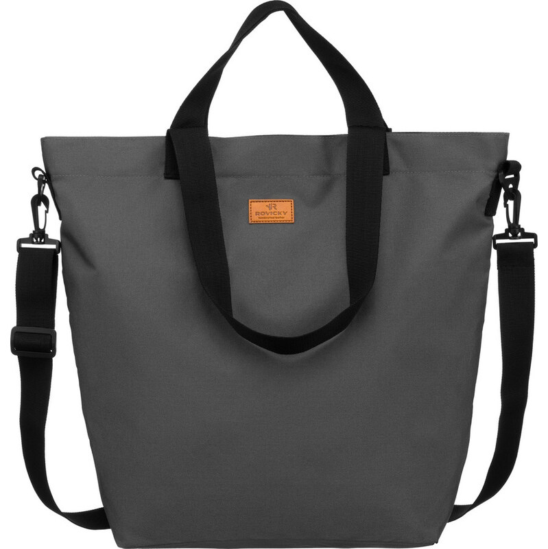 Rovicky Šedá textilní shopper kabelka 109450171