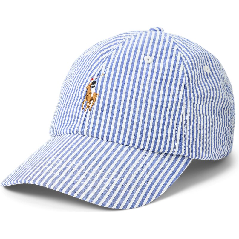 Polo Ralph Lauren Kšiltovka CLS modrá / světle hnědá / černá / bílá 104172212