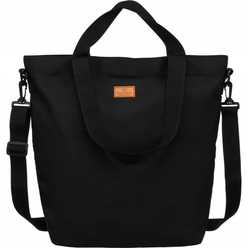 Rovicky Černá textilní shopper kabelka 109450197