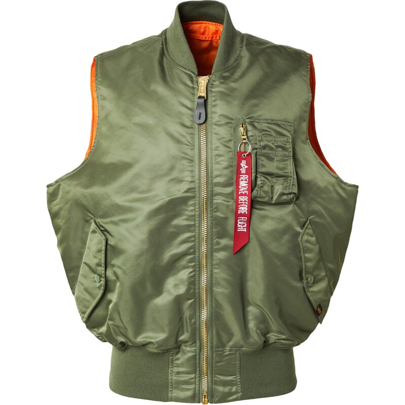 ALPHA INDUSTRIES Vesta MA-1 olivová / červená