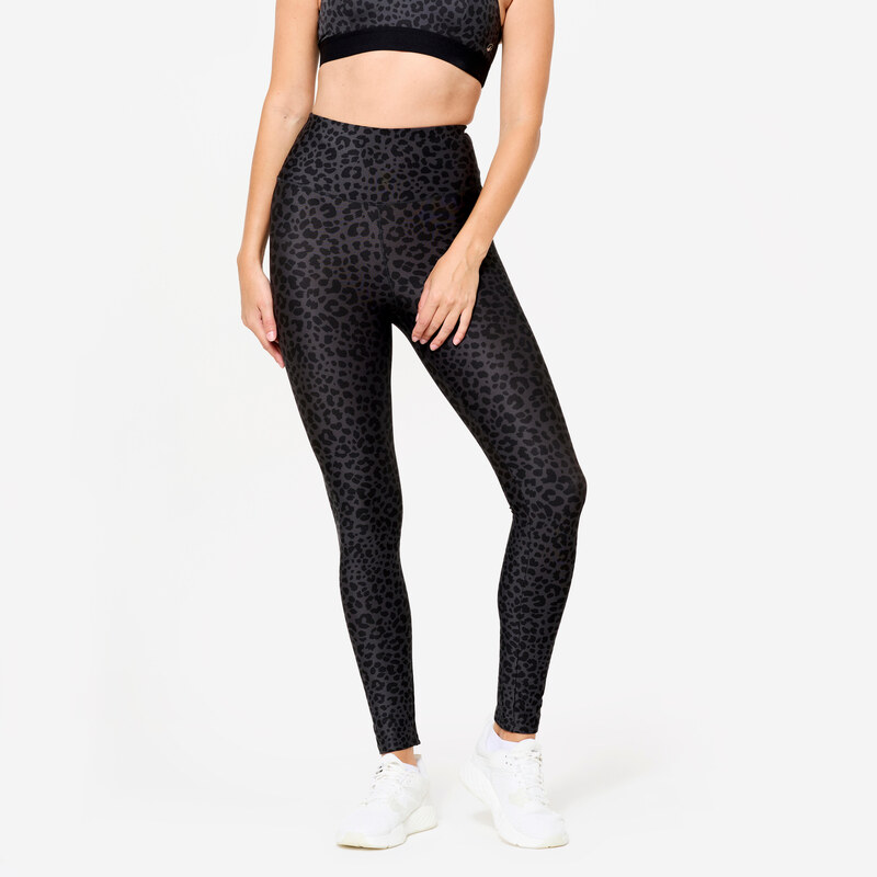 DOMYOS Dámské fitness legíny s vysokým pasem 104182316