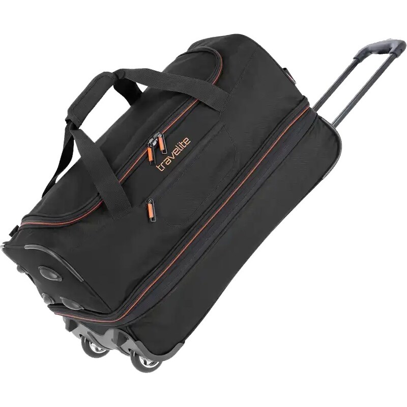 Travelite Basics Wheeled duffle S Black/blue 51 - 64l
