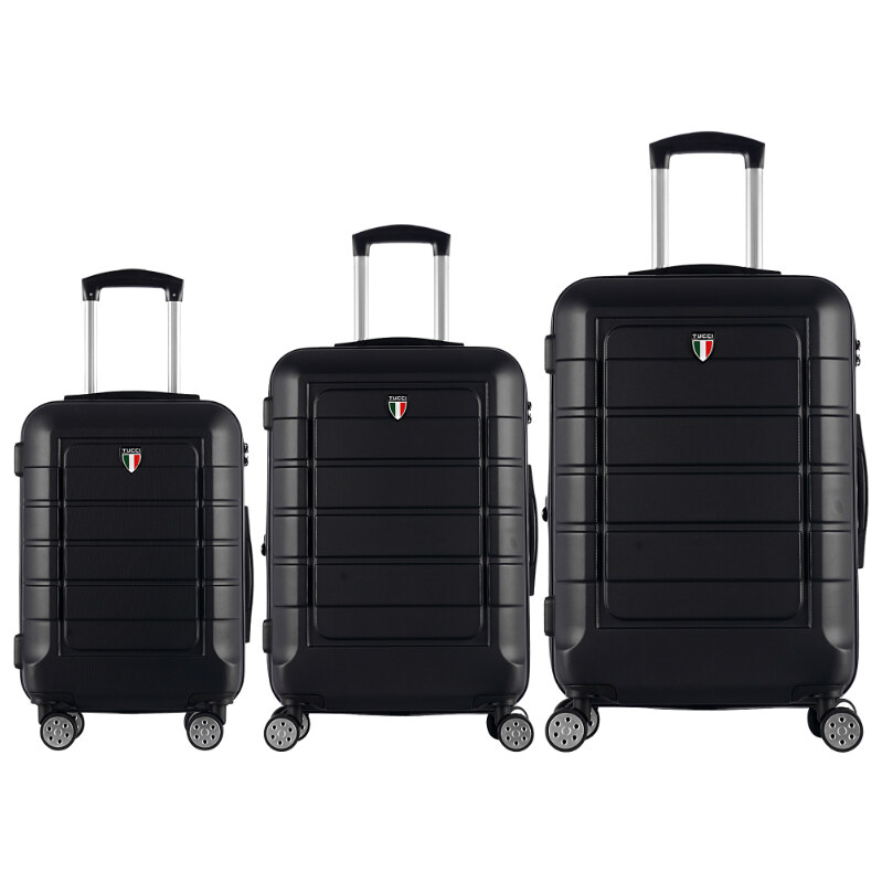 Sada cestovních kufrů TUCCI Console T-0273/3 ABS - černá