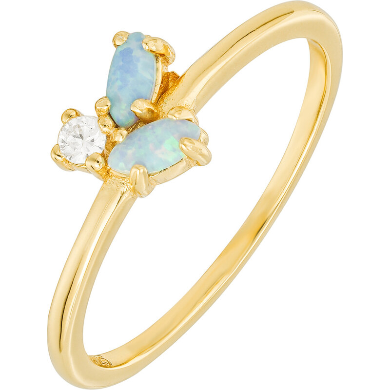 Atreya Stříbrný pozlacený prsten Opal Starlight 115029687