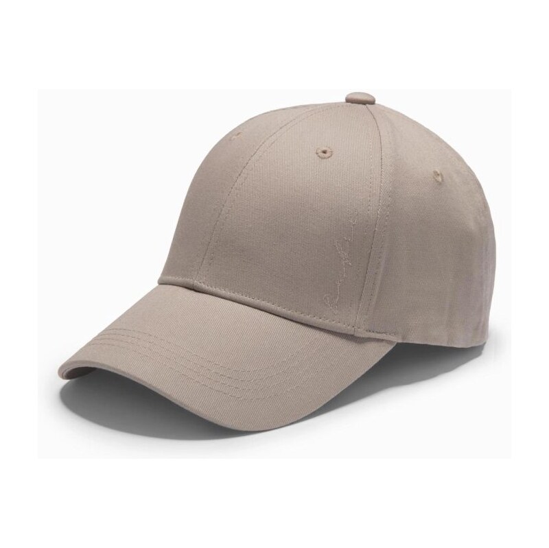 Ombre Clothing Pánská basic popelavá kšiltovka s výšivkou V3