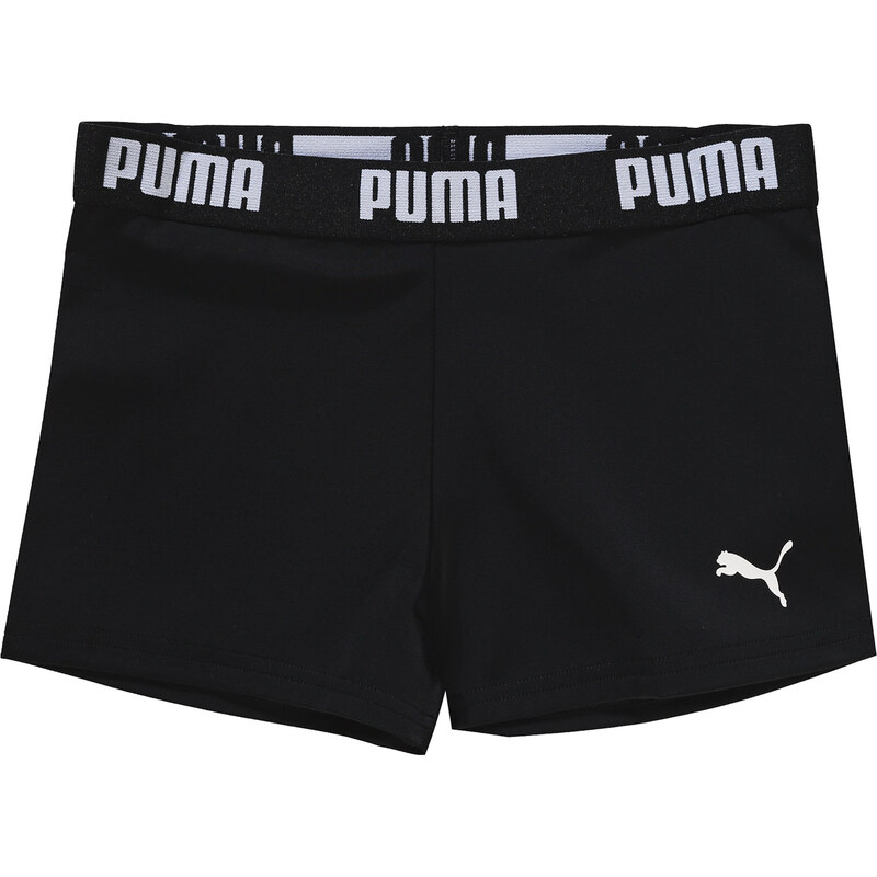 PUMA Sportovní plavky černá / bílá