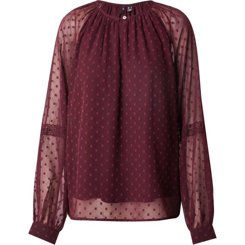 VERO MODA Halenka VMLIZA vínově červená