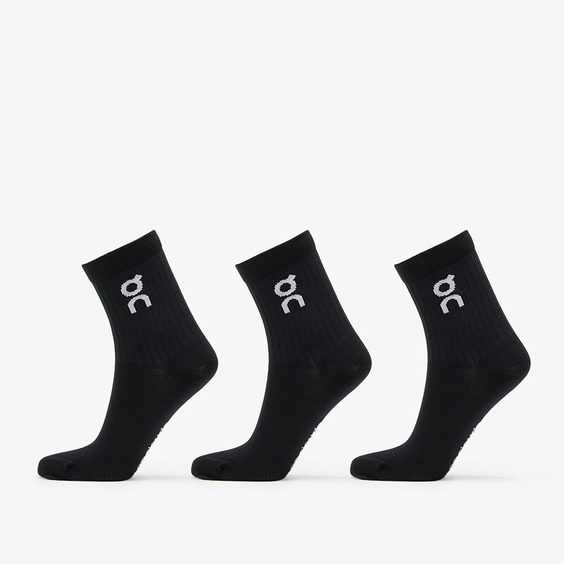 Ponožky On Logo Sock High 3-Pack Black L