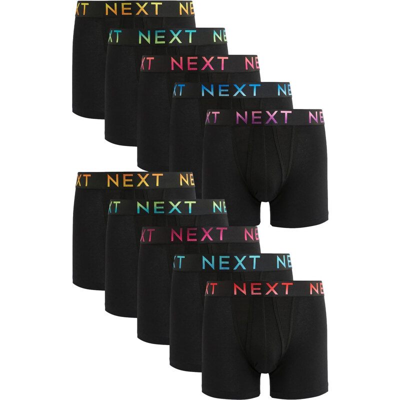 Next Boxerky modrá / zelená / pink / černá