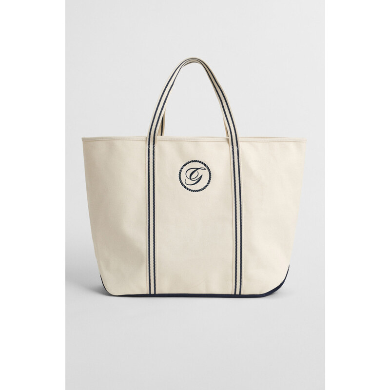 TAŠKA GANT CANVAS BEACH TOTE BAG CREAM 104231137