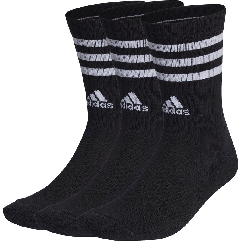 adidas Performance adidas 3-Stripes Cushioned Crew Socks 3 Pairs BLACK 104231159