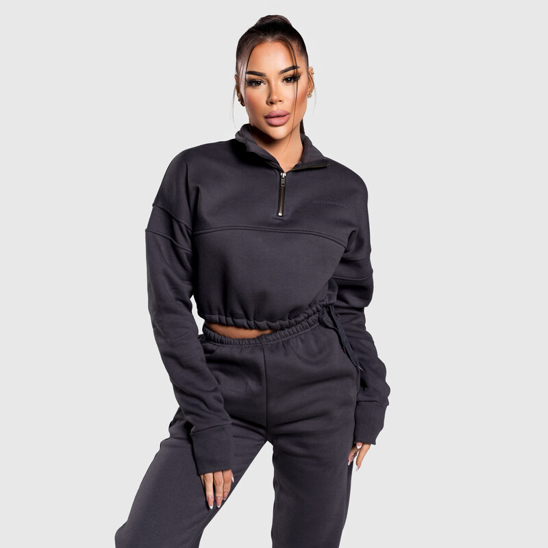 Dámská crop mikina Iron Aesthetics Simone, šedá 104232529