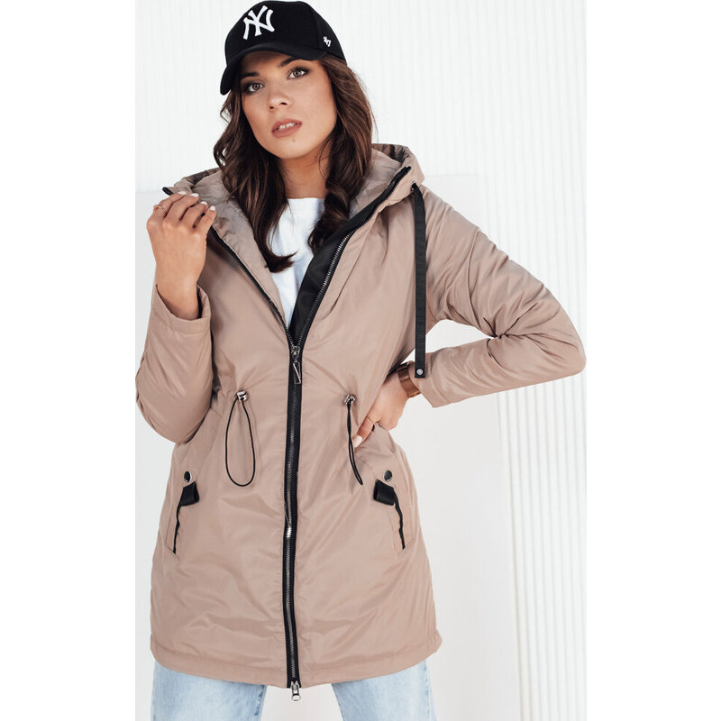 BASIC Tmavě béžová delší parka GROLIN 90201069