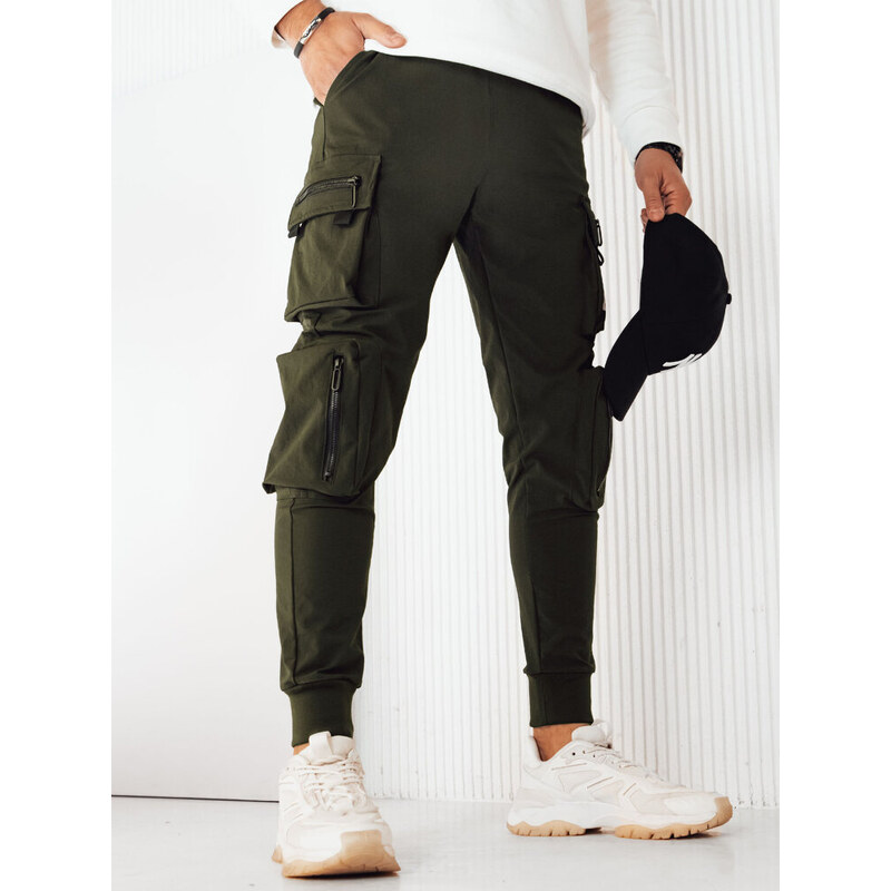 BASIC Khaki cargo kalhoty UX4171