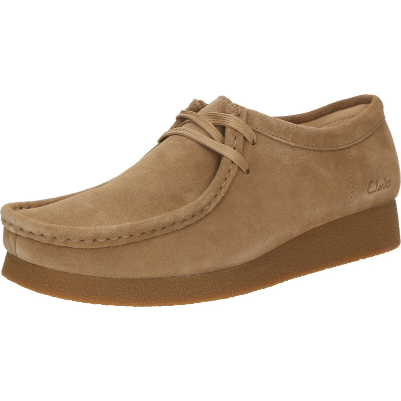 CLARKS Šněrovací boty Wallabee EVO světle hnědá 104243932