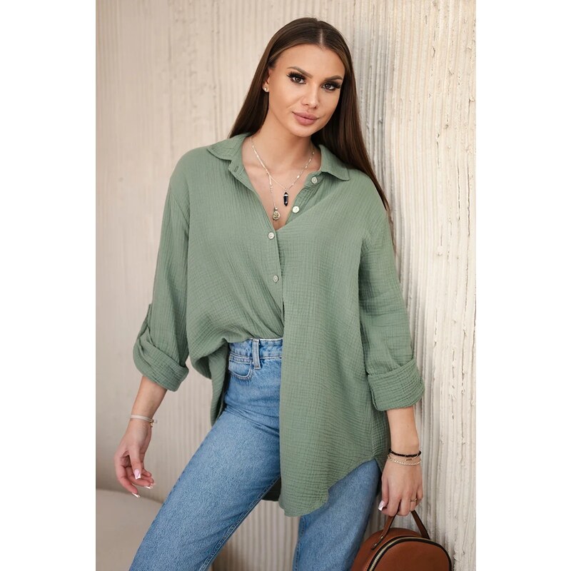 Kesi Bavlněná mušelínová košile Dixie oversize 104477295