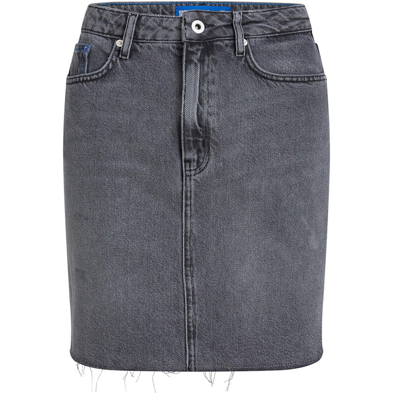 KARL LAGERFELD JEANS Sukně azurová / šedá džínová / černá