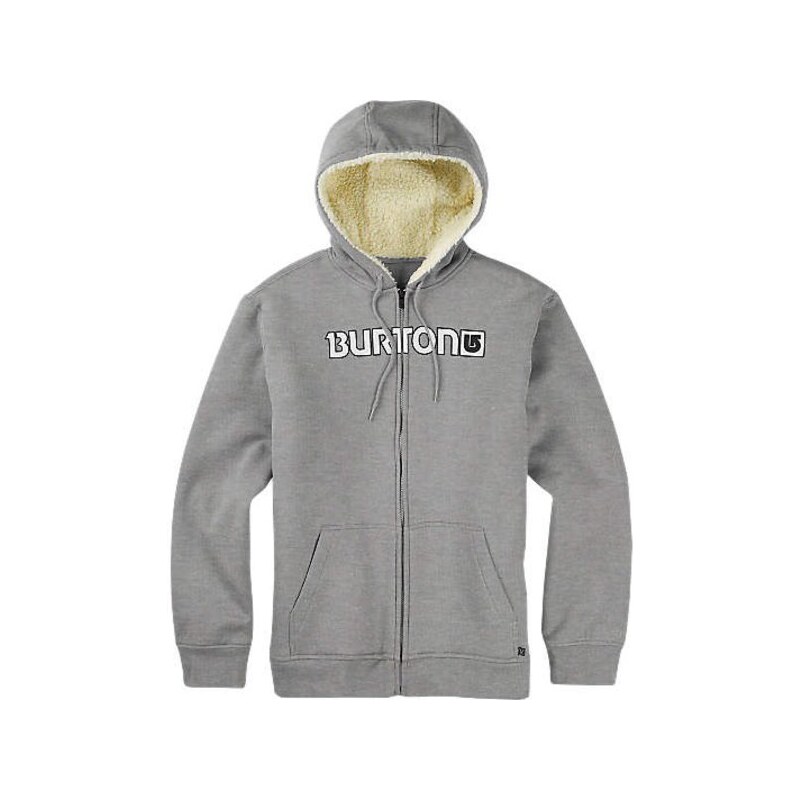 Pánská mikina Burton Fireside full ZIP hoodie gray heather M