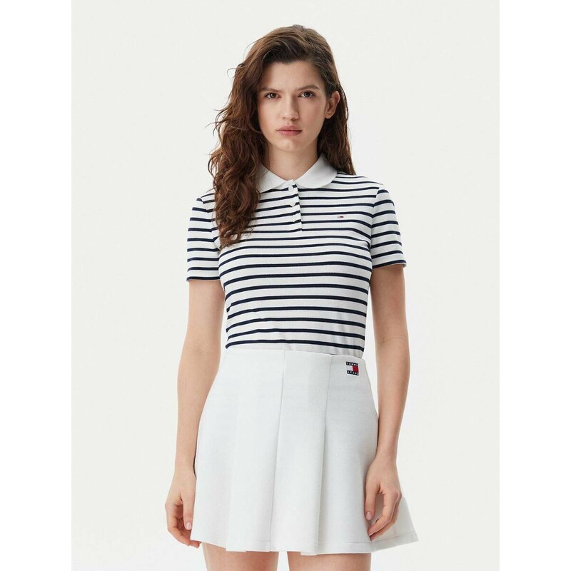 Tommy Jeans dámské pruhované polo tričko