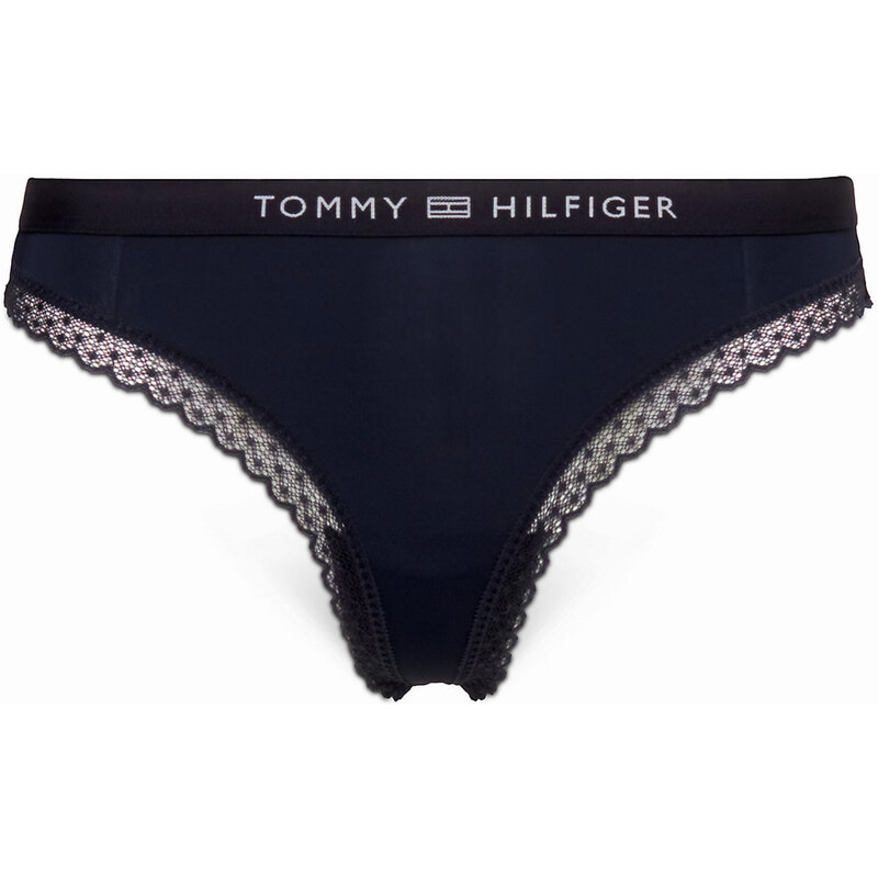 Dámská tanga Tonal Logo Lace UW0UW04184-DW5 - Tommy Hilfiger