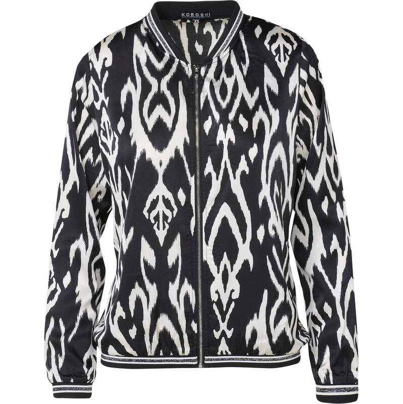 KOROSHI Přechodná bunda černá / offwhite 105470128