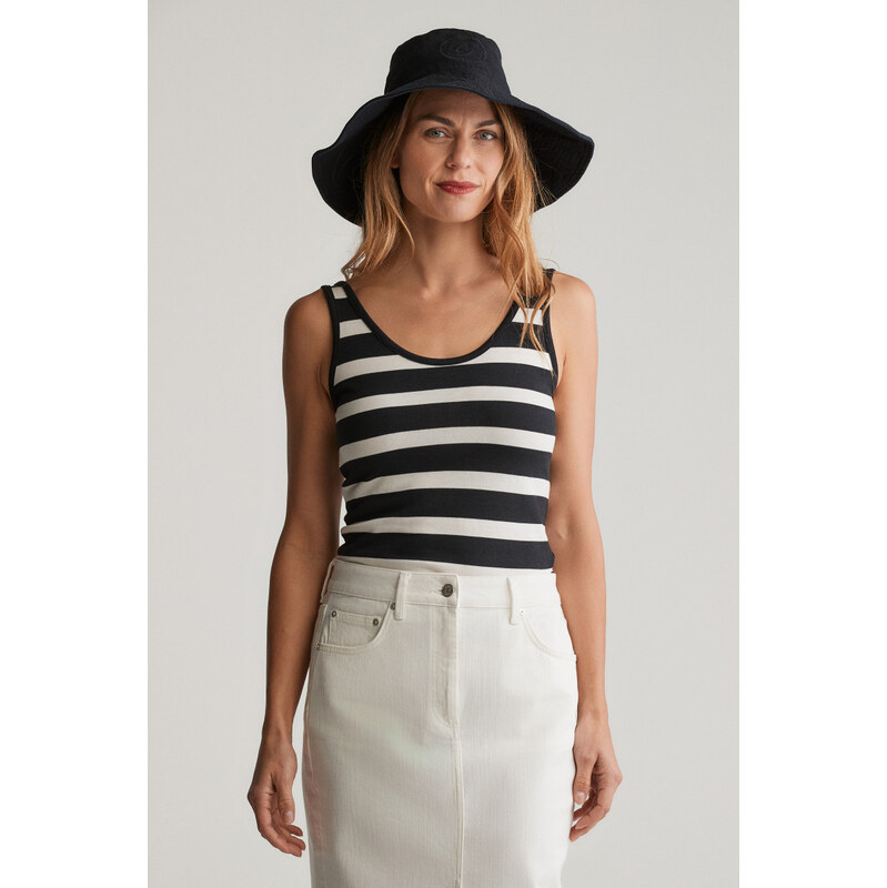 TRIČKO GANT STRIPED TANK TOP BLACK 104260684