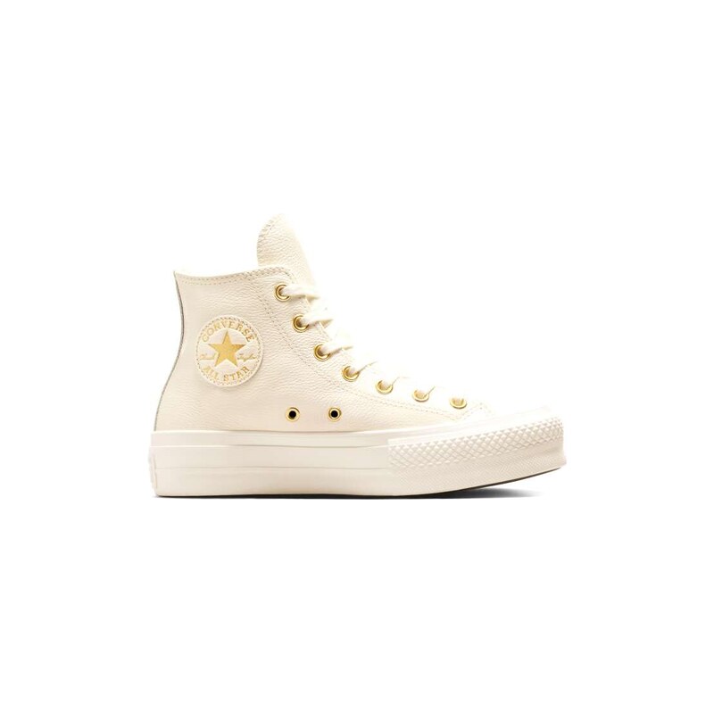 Converse Chuck Taylor All Star Lift Hi platform trainers in cream with 115495517