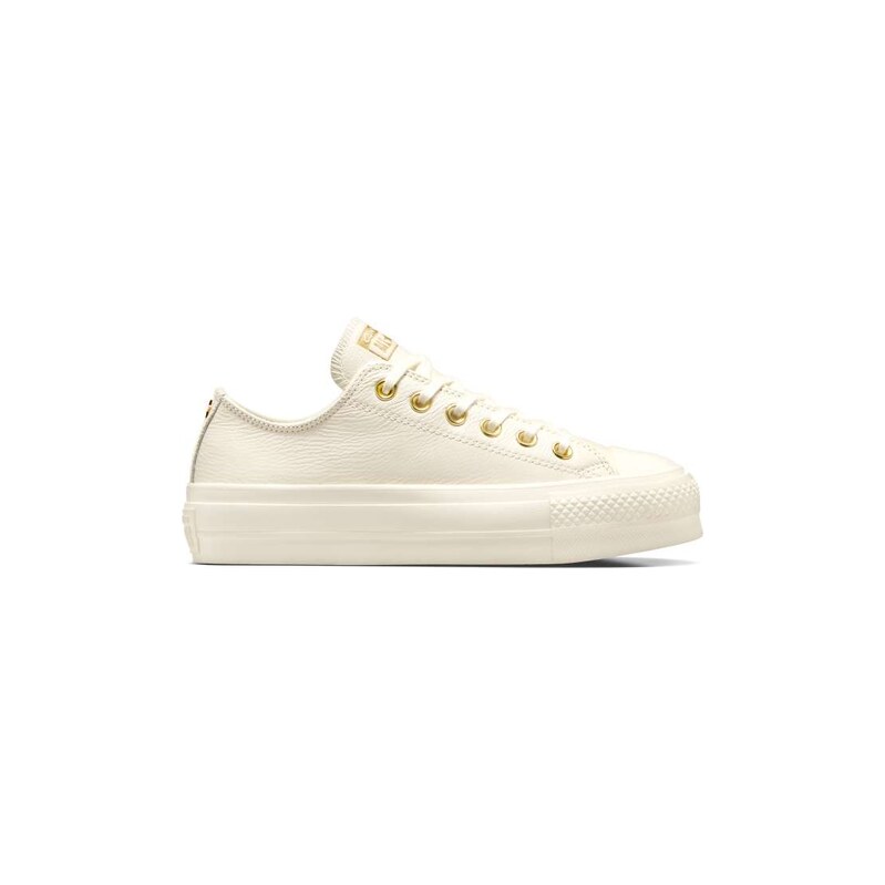Converse Chuck Taylor All Star Lift Ox platform trainers in cream with 115503500