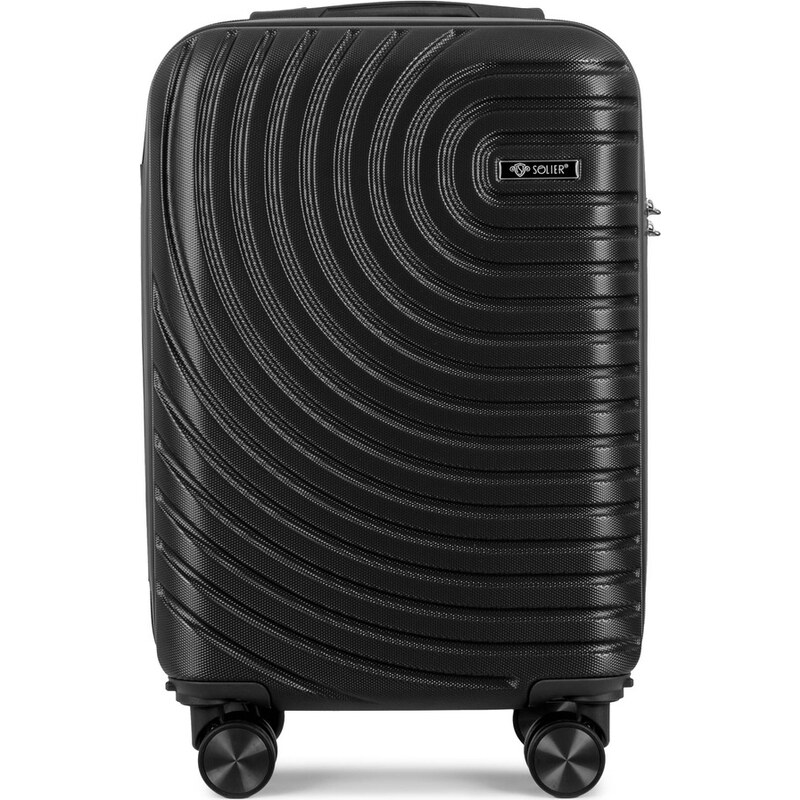 BASIC SOLIER Černý cestovní kufr AVENTOR 55x40x20 cm Černá 99664842