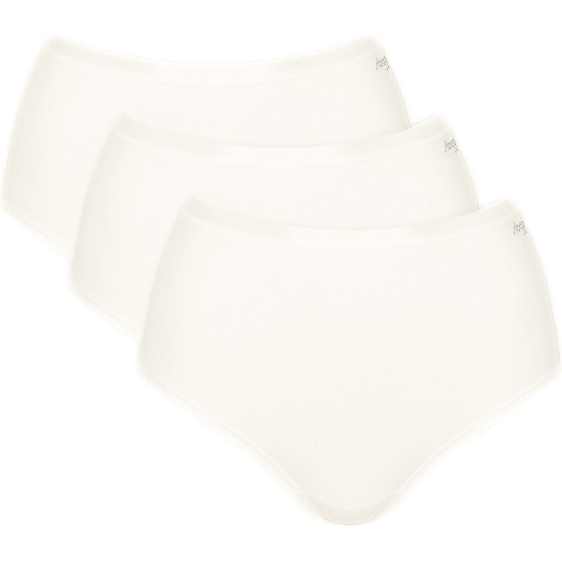 Dámské kalhotky SLOGGI GO DAILY COTTON HIGHWAIST 3P SILK WHITE