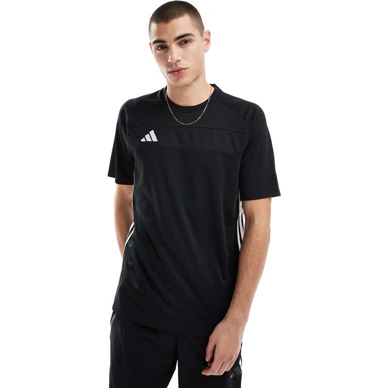 adidas performance adidas Football Tiro jersey t-shirt in black