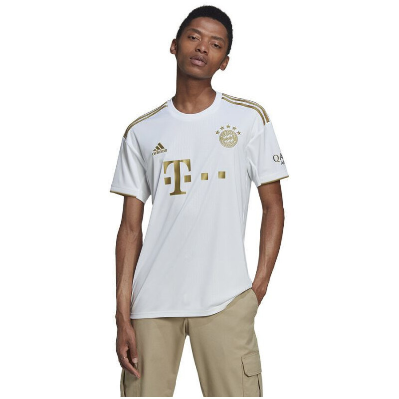 Pánské tričko FC Bayern JSY M HI3886 Bílá se zlatou - Adidas