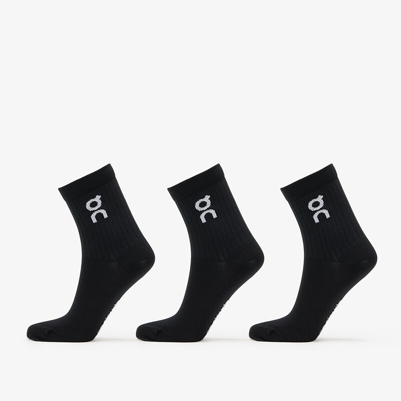 Ponožky On Logo Sock High 3-Pack Black S