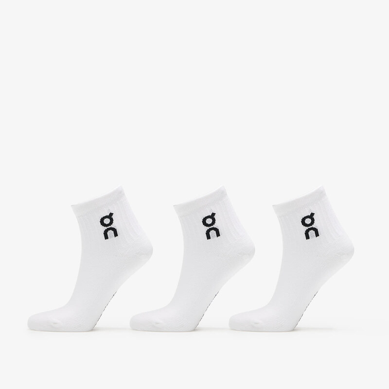 Ponožky On Logo Sock Mid 3-Pack White L