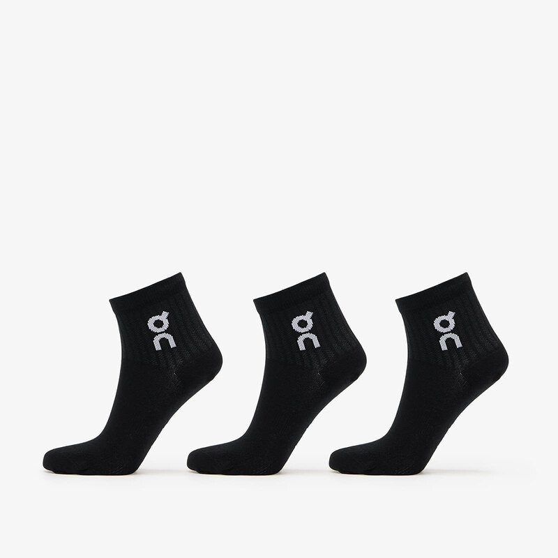 Ponožky On Logo Sock Mid 3-Pack Black L