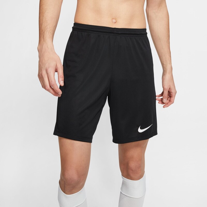 Nike Dri-FIT Park 3 Mens Knit Soccer Shorts BLACK/WHITE